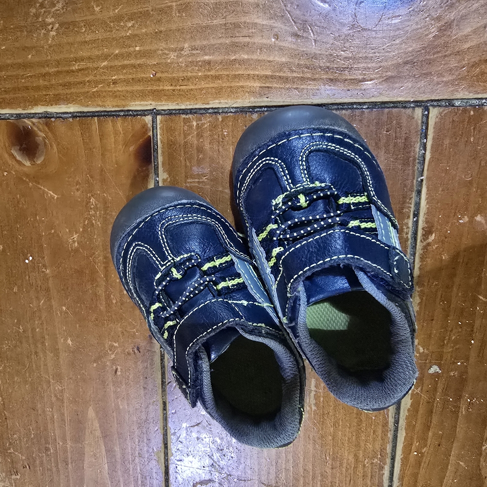 Kids Black and Green Shoes